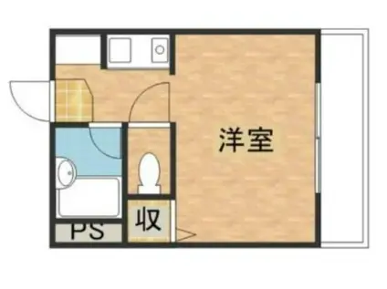 アスティーニ海田南(ワンルーム/1階)の間取り写真