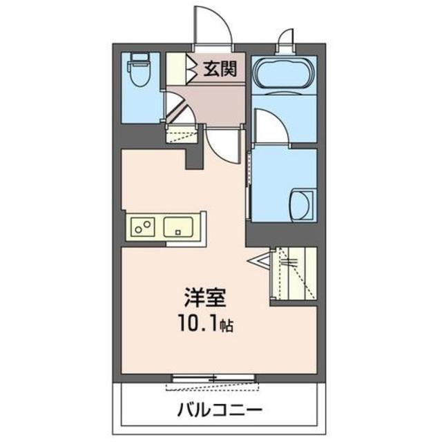 エクラシエ(ワンルーム/3階)の間取り写真