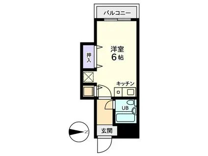 信開グランドハイツ(1K/1階)の間取り写真