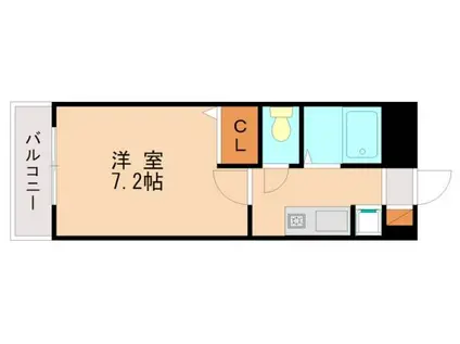 アートハルディン千早(1K/3階)の間取り写真