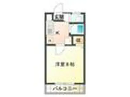 TRECEトレス(1K/1階)の間取り写真