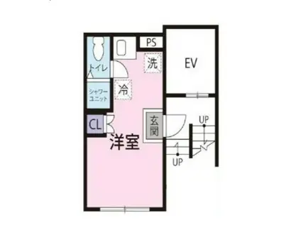 ソナーレフォレスタ馬込(ワンルーム/2階)の間取り写真