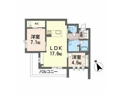 さくらガーデン出水(2LDK/3階)の間取り写真