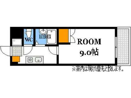 アーバン西白島(1K/2階)の間取り写真