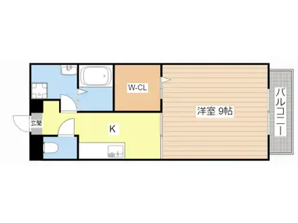 シャルマン愛知川(1K/2階)の間取り写真