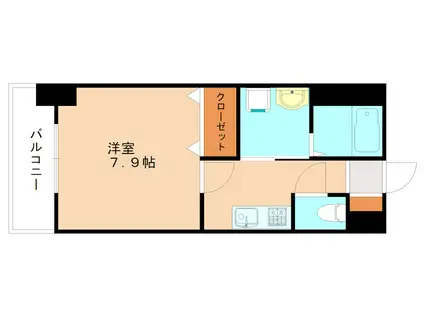 内山神岳ビル(1K/5階)の間取り写真