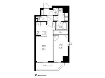 グランジット蔵前(1LDK/7階)の間取り写真
