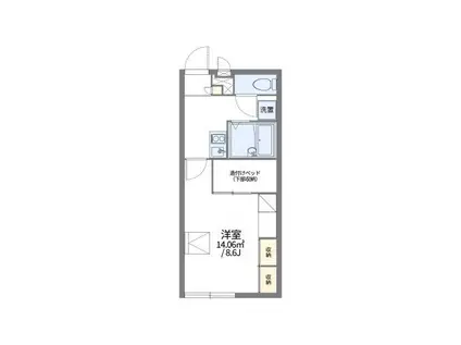 レオパレスライフタナカII(1K/2階)の間取り写真