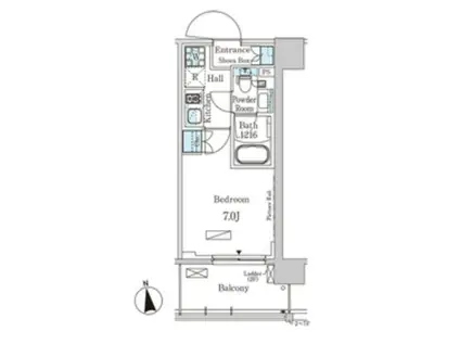 パークアクシス柏(1K/13階)の間取り写真