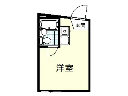 コーポサンシャイン(ワンルーム/1階)の間取り写真