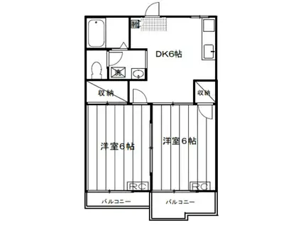 パーク小茂根(2DK/2階)の間取り写真