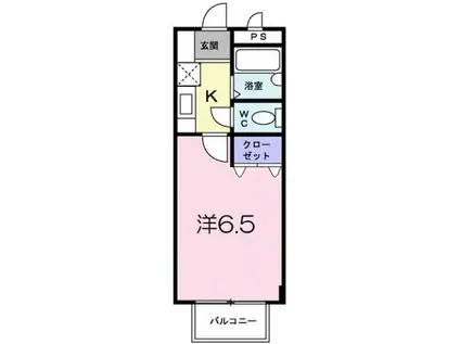 サンフラワー青江(1K/2階)の間取り写真