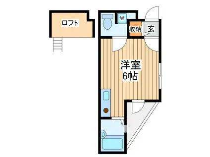 ロッシェル南台第4(ワンルーム/3階)の間取り写真