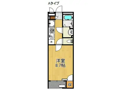 クレイノアペルト泉佐野I(1K/1階)の間取り写真