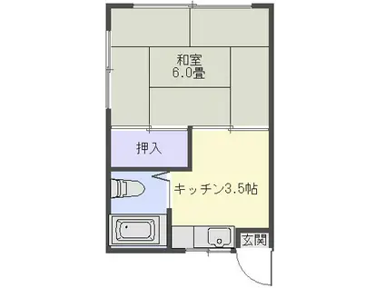 豊玉中2丁目(1K/2階)の間取り写真