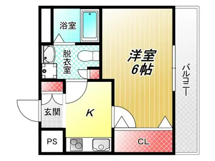 RITZ SQUARE STREAMII(1K/2階)の間取り写真