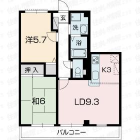メゾン・ラフィネ(2LDK/2階)の間取り写真