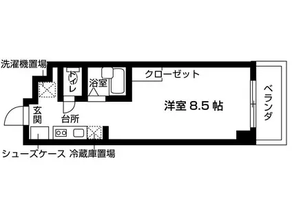KICS湘南(ワンルーム/3階)の間取り写真