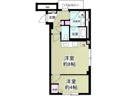 NOTICE椎名町(1LDK/4階)の間取り写真