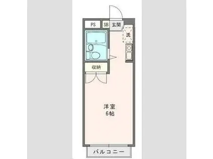 鶴見マンション関東(1K/4階)の間取り写真