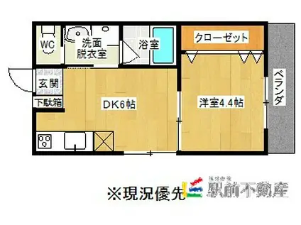 DANDI TAKEO(1DK/1階)の間取り写真