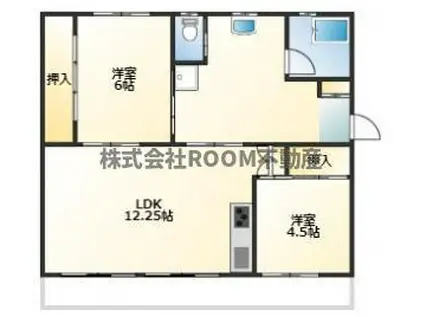 サンコーポラス都城I(2LDK/2階)の間取り写真