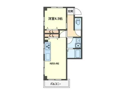 プチメゾン(1LDK/2階)の間取り写真