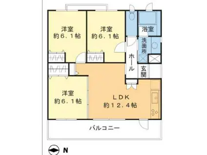 ケンゾーハウス洋光台(3LDK/2階)の間取り写真
