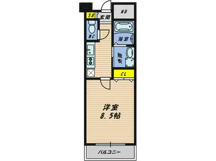 オルゴグラート鶴見(1K/5階)の間取り写真