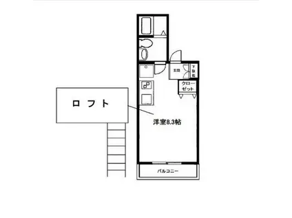 アンダーフォレスト(1K/1階)の間取り写真