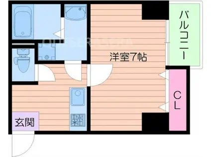 ES-GRANDE大阪福島(1K/7階)の間取り写真