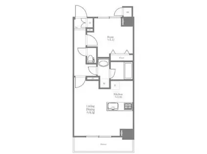 メインステージ菊川(1LDK/6階)の間取り写真