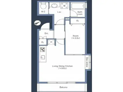 ペイサージュ渋谷FIRST ペイサージュ渋谷ファースト(1LDK/8階)の間取り写真