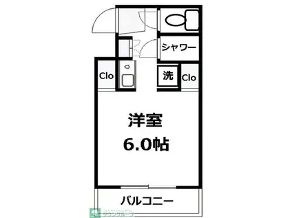 シルクアベニューII(ワンルーム/10階)の間取り写真