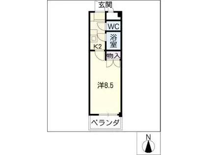 ウインバードM.K(1K/5階)の間取り写真