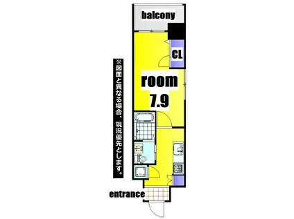 NO.65 ORIENT CROSSING TOWER(1K/8階)の間取り写真