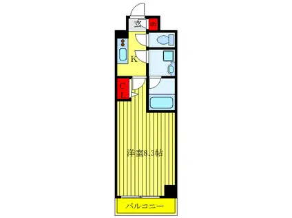 DIPS東十条(1K/3階)の間取り写真