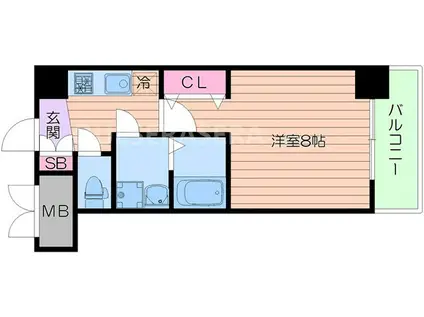 LOTUS GARDEN(1K/4階)の間取り写真