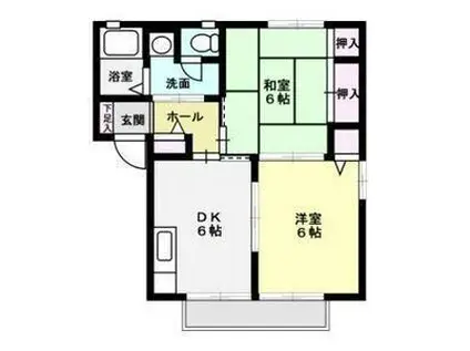 アビタシオン池尻(2DK/2階)の間取り写真