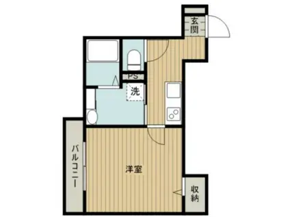 プリシアコート(1K/1階)の間取り写真