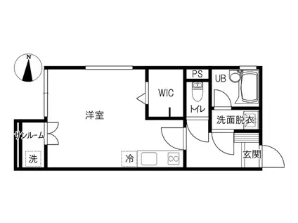 北陸新幹線 金沢駅 バス乗車時間：13分 最寄りバス停で下車 徒歩5分 3階建 築4年(ワンルーム/2階)の間取り写真