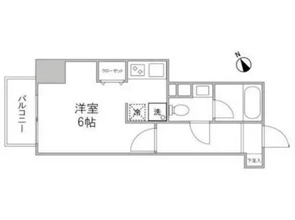 LOG武蔵小山(1K/7階)の間取り写真