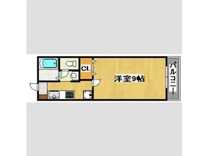 FRIENDS24 A棟(1K/1階)の間取り写真