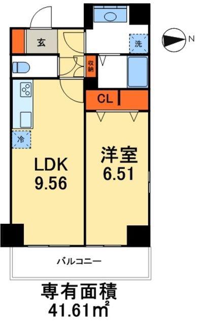 シャルム亀戸(1LDK/3階)の間取り写真