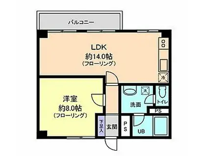 タカラマンションA館(1LDK/7階)の間取り写真