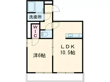 チャームビラII(1LDK/1階)の間取り写真