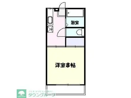 ニュームラタマンション(1K/2階)の間取り写真