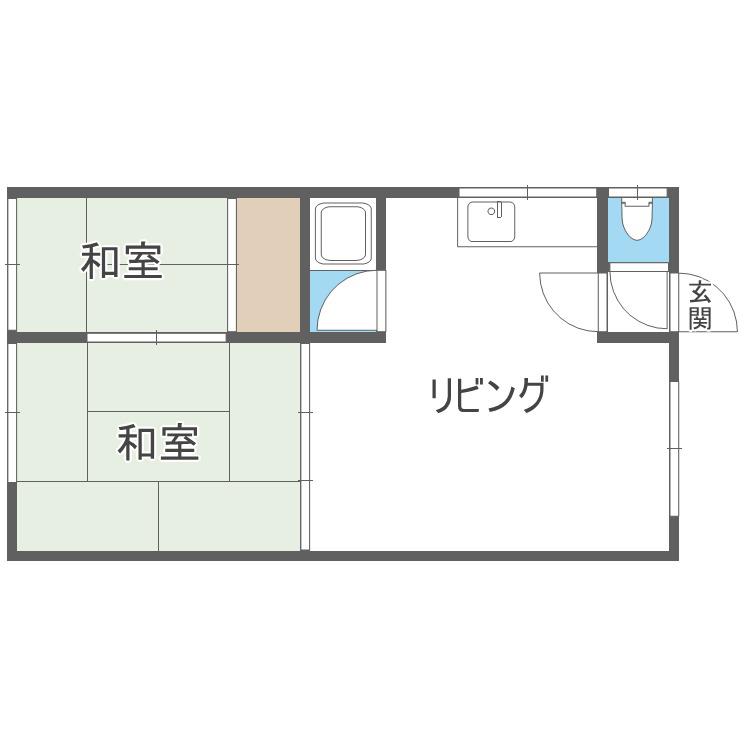トミイマンション(2LDK/2階)の間取り写真