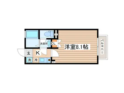 プリマベーラ(1K/1階)の間取り写真