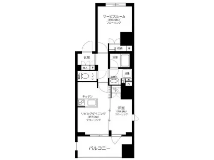 RAFFINE雷門(1SLDK/2階)の間取り写真